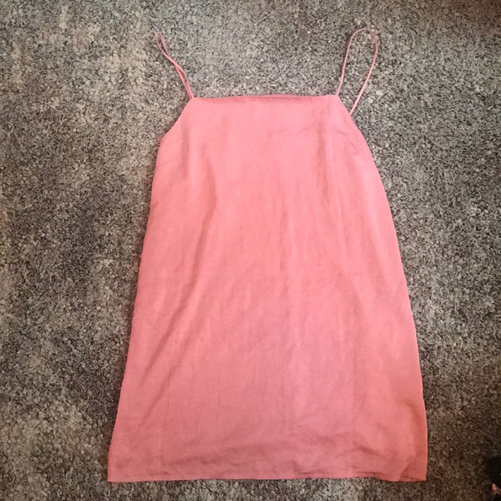 Dark pink spaghetti strap square neck dress Size L